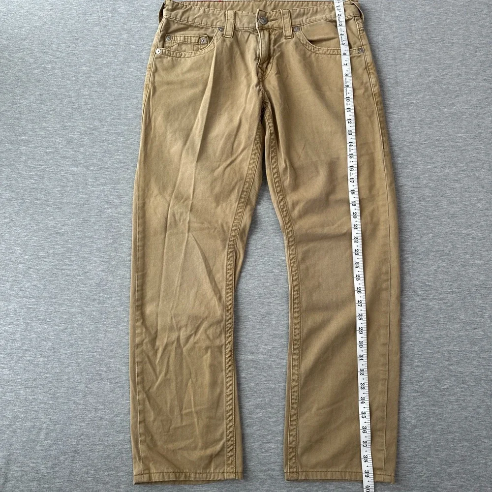 True Religion Men's Slim Jeans Size 32x30 Tan Beige Denim